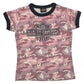 Maglietta a maniche corte con stampa mimetica B&S per bambine Harley-Davidson®, rosa