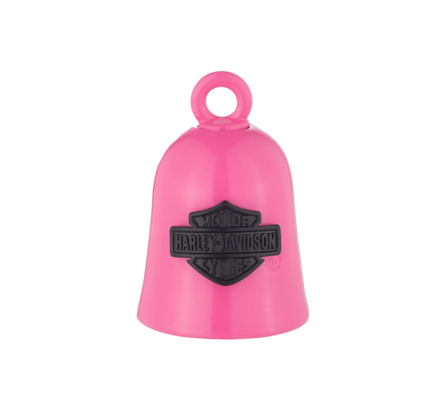 Campanello da corsa Harley-Davidson® con logo Bar & Shield nero, in ottone placcato rosa acceso
