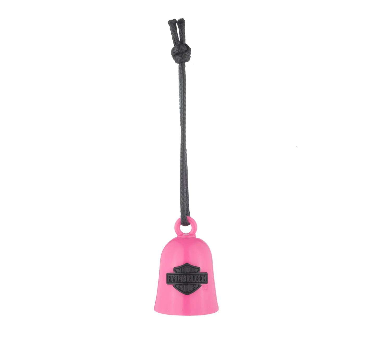 Campanello da corsa Harley-Davidson® con logo Bar & Shield nero, in ottone placcato rosa acceso