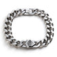 Bracciale da uomo Harley-Davidson® con catena a maglie e lucchetto Bar & Shield – Acciaio inossidabile