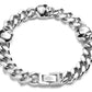 Bracciale da uomo Harley-Davidson® Willie G Skull Curb Chain da 9 pollici, in acciaio inossidabile