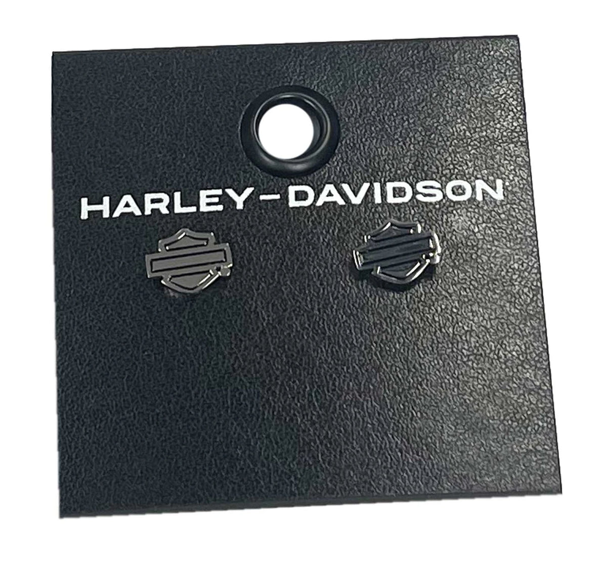Orecchini a perno da donna Harley-Davidson® con logo Bar & Shield da 8 mm, in acciaio inossidabile