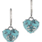 Orecchini pendenti da donna Harley-Davidson® B&S Heart con pietra turchese, argento