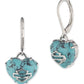 Orecchini pendenti da donna Harley-Davidson® B&S Heart con pietra turchese, argento