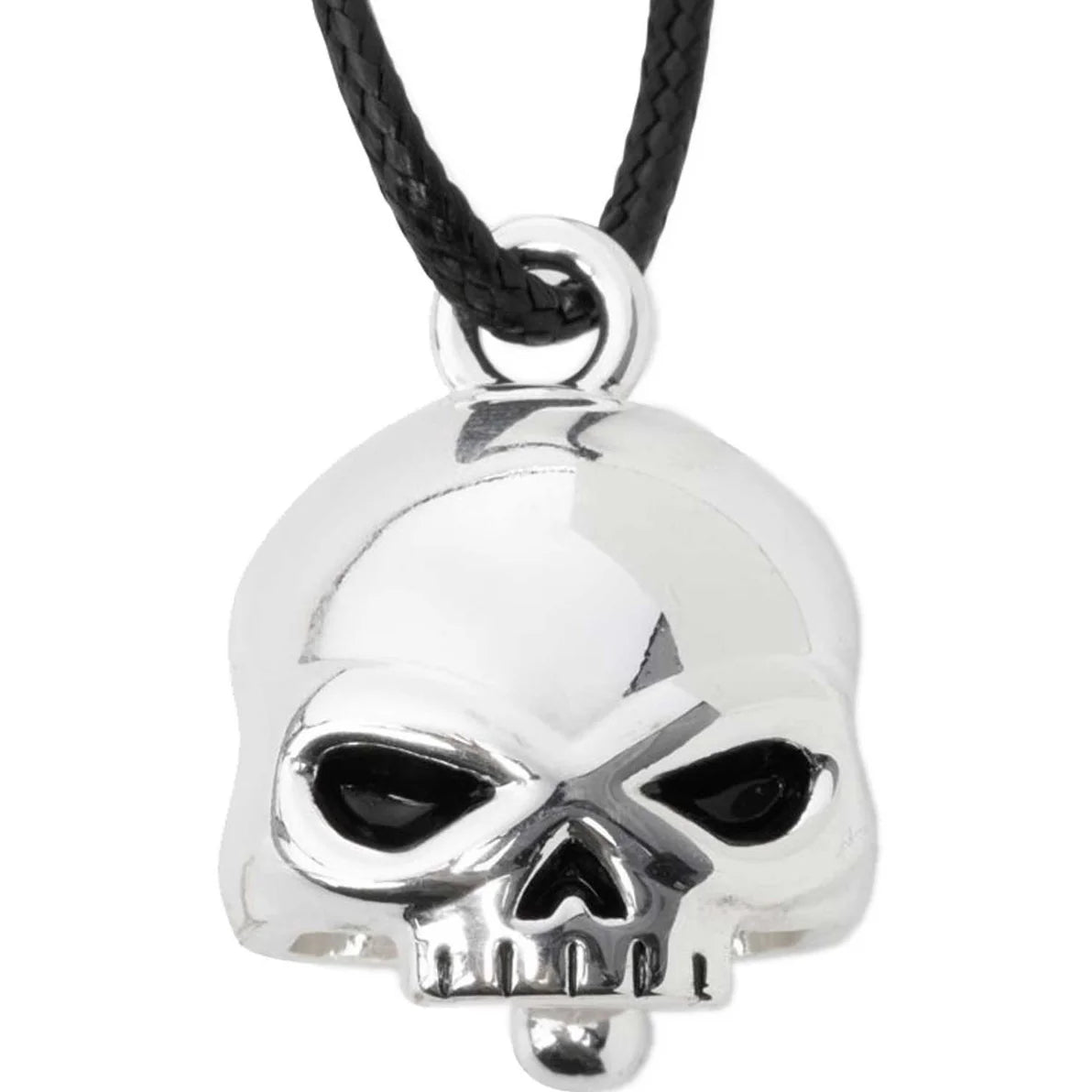 Campanella Harley-Davidson HD Willie G Skull con Bar & Shield e cravatta, argento