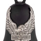 Campanello di segnalazione Harley-Davidson® con logo Bar & Shield Eagle a contrasto, nero/argento