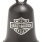 Campanello di marcia Harley-Davidson® Willie G Skull Script a contrasto, finitura nera