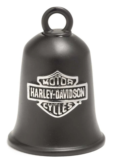 Campanello di marcia Harley-Davidson® Willie G Skull Script a contrasto, finitura nera