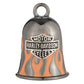Harley-Davidson Ride Bell Bar & Shield Ematite con fiamme arancioni