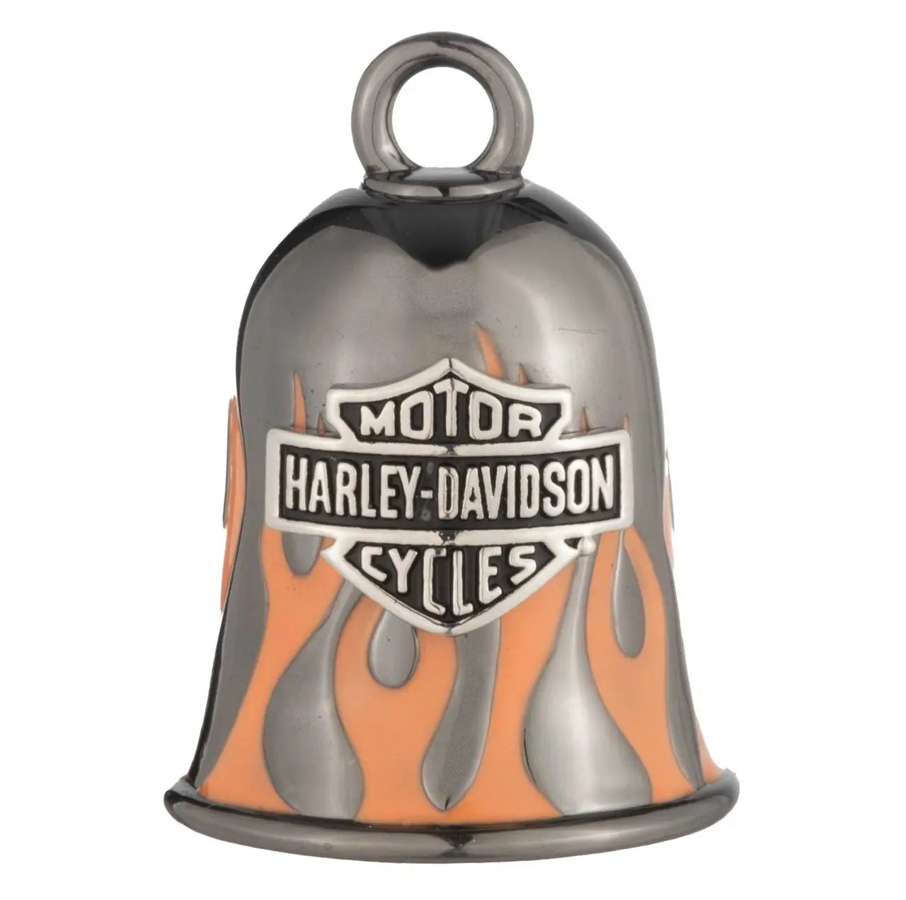 Harley-Davidson Ride Bell Bar & Shield Ematite con fiamme arancioni