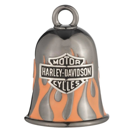 Harley-Davidson Ride Bell Bar & Shield Ematite con fiamme arancioni