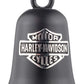 Campanello da moto Harley-Davidson® con logo Willie G Skull e cristalli incastonati, nero