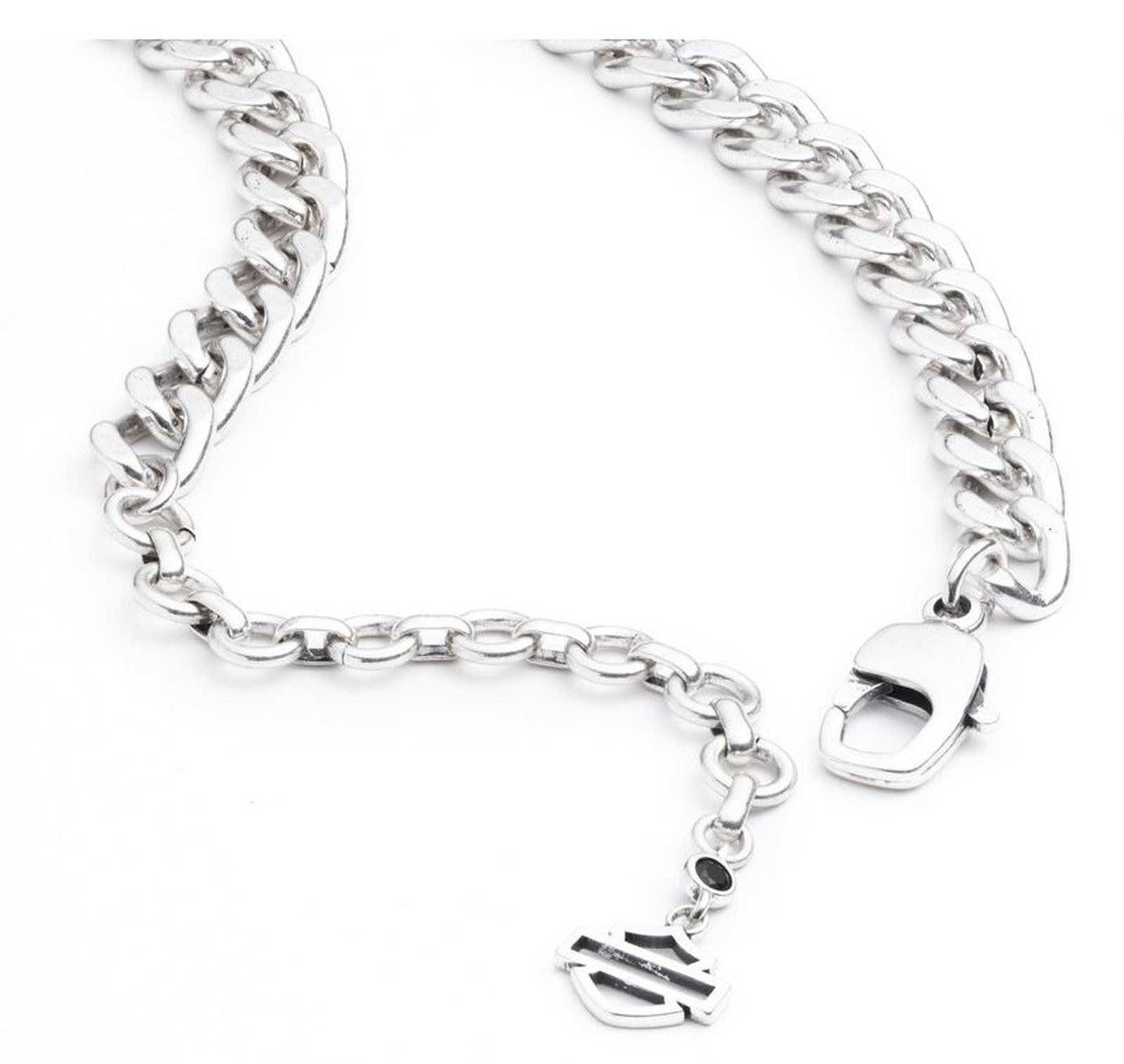 Collana da uomo Harley-Davidson® con ciondolo Bar & Shield da 22 pollici, in acciaio