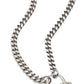 Collana con ciondolo a forma di lucchetto alato Bar & Shield da donna Harley-Davidson® da 16 pollici, argento