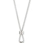 Collana da donna Harley-Davidson® con catena a catena con ciondoli in cristallo da 45 cm, in ottone argentato