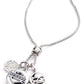 Collana da donna Harley-Davidson® con catena a catena con ciondoli in cristallo da 45 cm, in ottone argentato