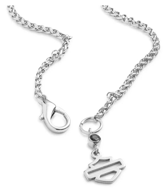 Collana da uomo Harley-Davidson® Willie G Skull da 26 pollici, in acciaio inossidabile
