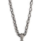 Collana con ciondolo da uomo Harley-Davidson® Open Bar & Shield in acciaio inossidabile ematite