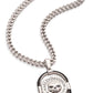 Collana con ciondolo ovale a cavo in acciaio inossidabile con teschio Willie G da uomo Harley-Davidson®