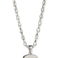 Collana con ciondolo a scudo in pelle da uomo Harley-Davidson® Bar & Shield, argento