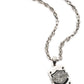 Collana con ciondolo a scudo in pelle da uomo Harley-Davidson® Bar & Shield, argento