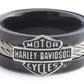 Anello da uomo Harley-Davidson® con logo Bar & Shield in acciaio inossidabile nero