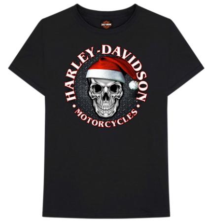 T-SHIRT NATALE UOMO SANTA SKULL