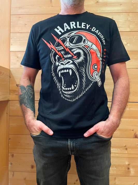 T-Shirt Gorilla nera uomo HD Bergamo