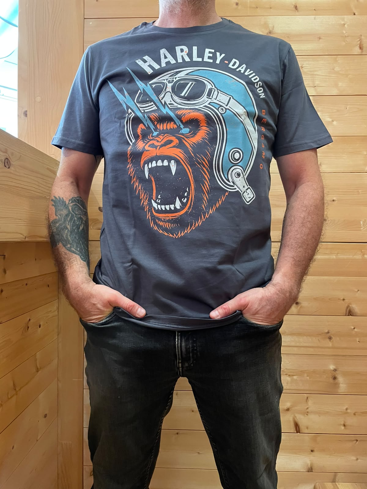 T-Shirt Gorilla antracite uomo HD Bergamo