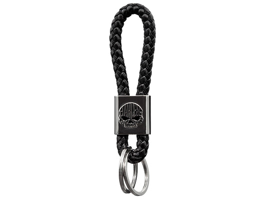 Portachiavi Harley Skull Black Vinyl Braid Portachiavi