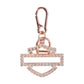 Portachiavi Harley-Davidson® Bling Rose Gold Open Bar & Shield®