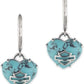Orecchini pendenti a forma di cuore con logo Bar & Shield turchese da donna Harley-Davidson