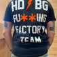 T-Shirt Fu**ing Factory Team nera e bianca HD Bergamo