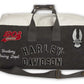 Borsa da viaggio vintage Harley-Davidson® con molteplici toppe e loghi, realizzata in tela resistente.