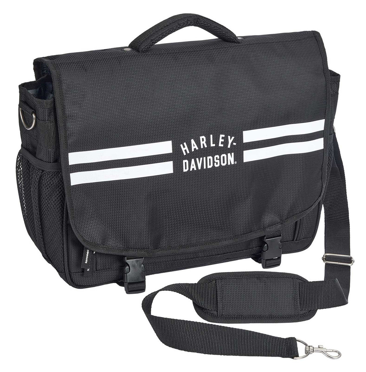 Borsa a tracolla Harley-Davidson®, borsa leggera per laptop - Bianco sporco/Nero