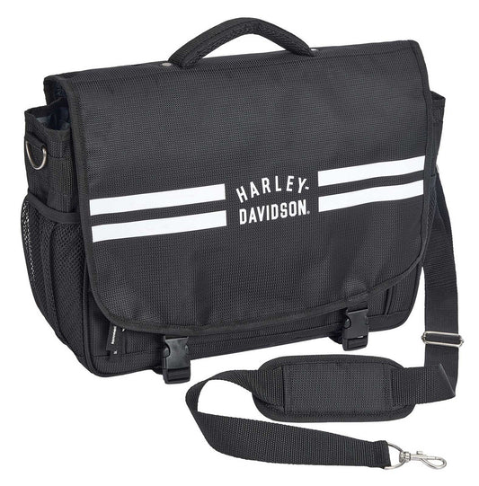 Borsa a tracolla Harley-Davidson®, borsa leggera per laptop - Bianco sporco/Nero