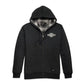 Felpa con cappuccio foderata Bar & Shield da uomo - Black Beauty