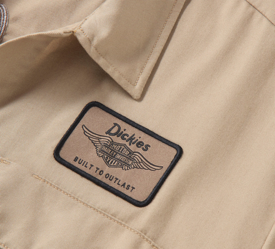 Camicia da lavoro Built to Outlast Dickies x H-D da uomo - Desert Sand