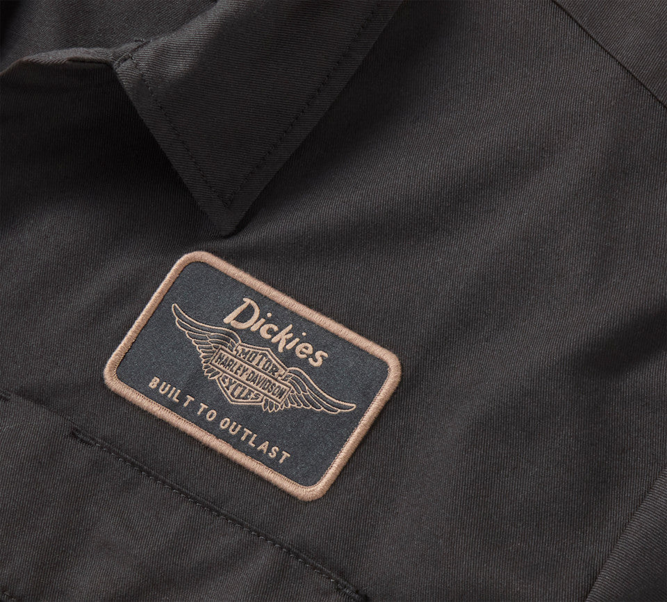 Camicia da lavoro Built to Outlast Dickies x H-D da uomo - Black