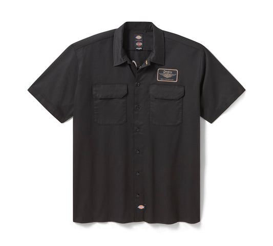 Camicia da lavoro Built to Outlast Dickies x H-D da uomo - Black