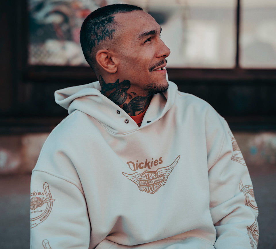 Hoodie pullover oversize Winged Horseshoe Dickies x H-D BONE