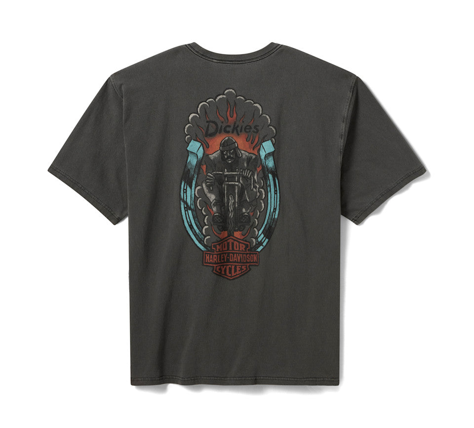 Maglietta Dickies x H-D 1930's Moto Racer Heavyweight tinta a pigmento, da uomo