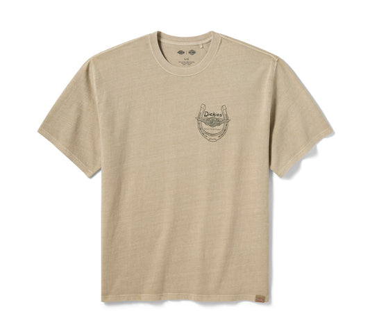 Maglietta tinta a pigmento Dickies x H-D Horsepower Heavyweight - Khaki