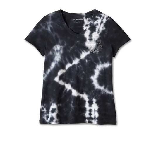 Maglietta scollata Tie Dye da donna