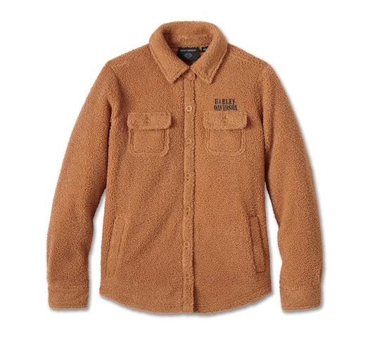 Giacca camicia in sherpa Harley-Davidson - Cashew Donna