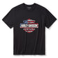 Camicia da uomo a maniche corte con stelle e strisce - Harley Black