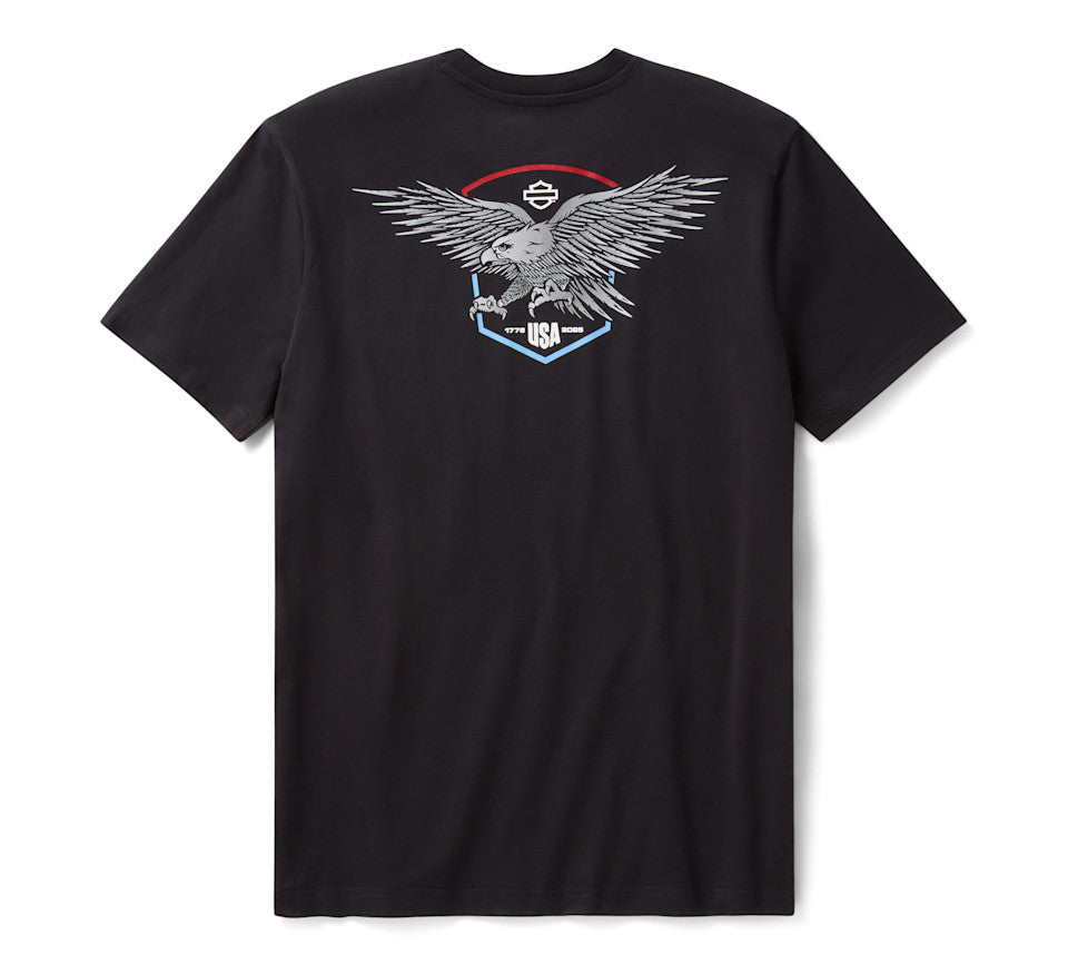 Maglietta Liberty Eagle da uomo - Harley Black