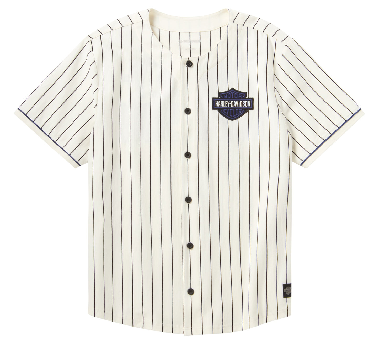 Maglia da baseball Harley-Davidson Essential Pinstripe color bianco sporco