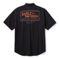 Camicia da uomo vintage in jersey con bottoni - Harley Black
