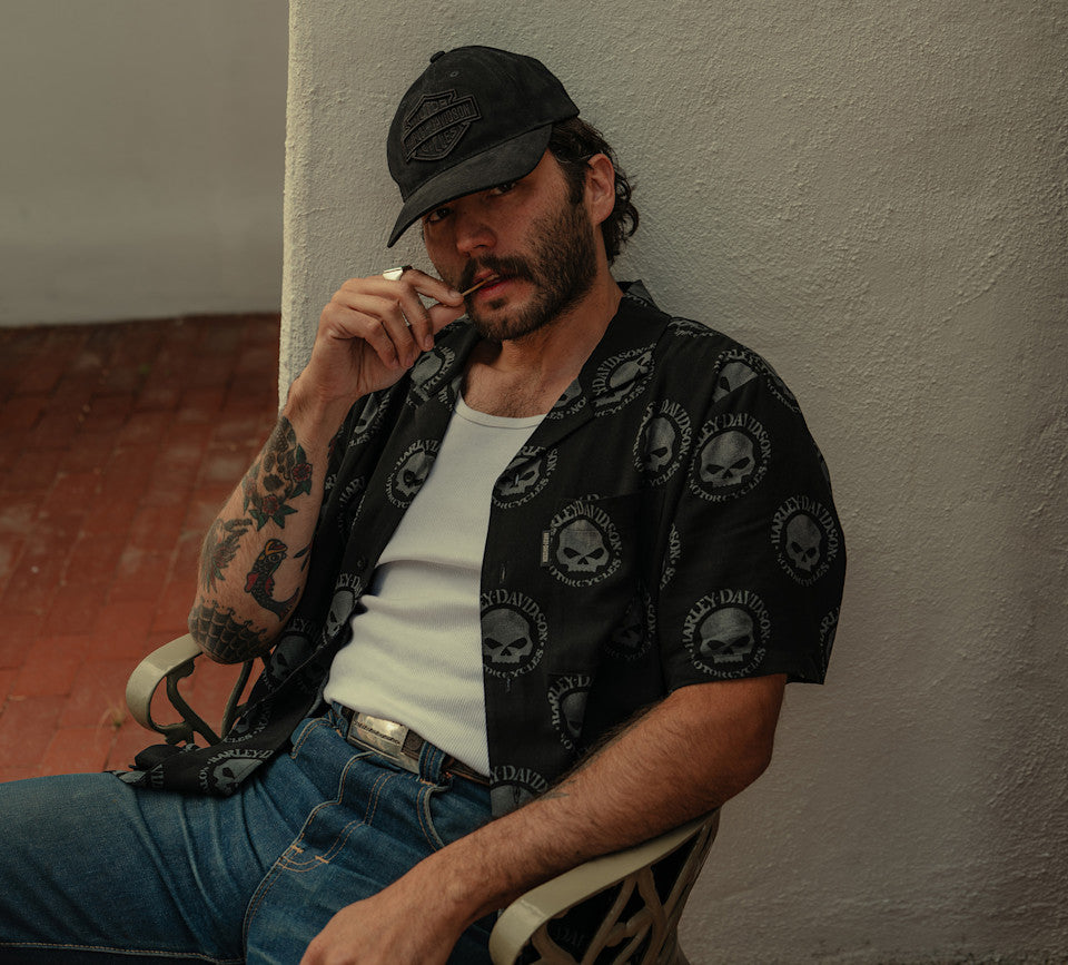 Camicia hawaiana da uomo Willie G Skull